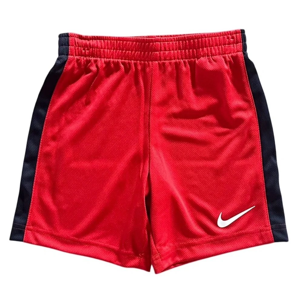 Nike Boys Size 5 Dri-FIT Athletic Set Navy Shirt Red Shorts 2PC Outfit NWT - Picture 3 of 3